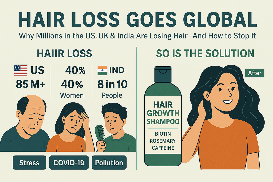The Global Epidemic of Hair Loss: Why Millions in the US, UK & India Are Losing Hair—And How to Stop It Now
